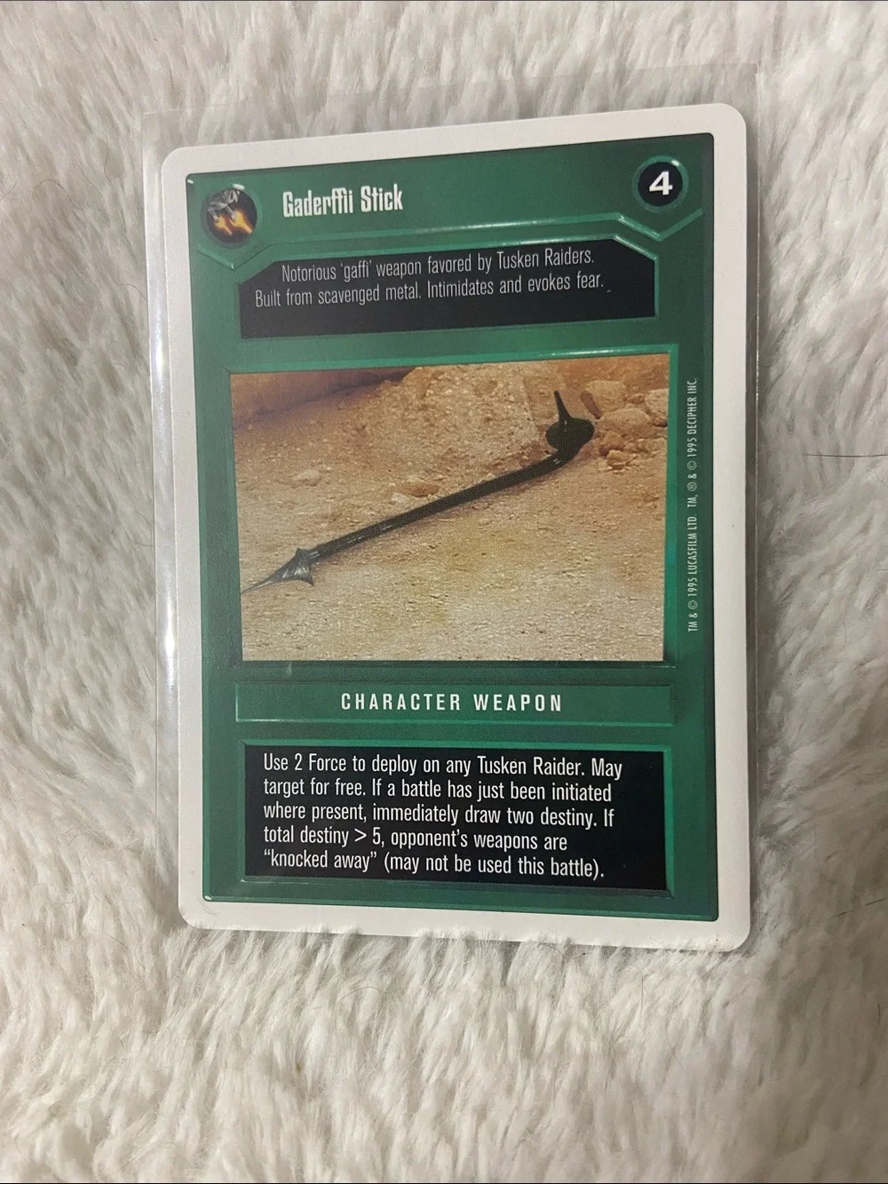 Gaderffi Stick Character Weapon Card - Green
